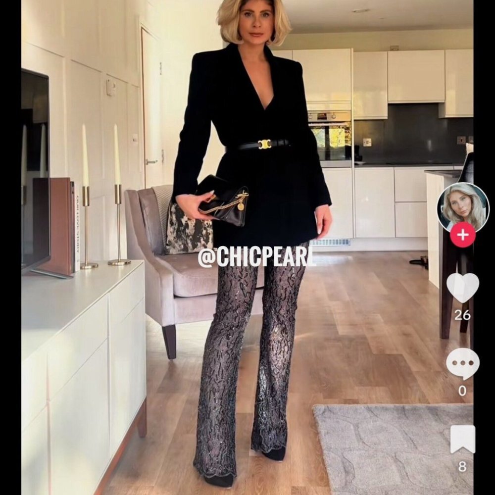 Zara sequin leggings pants